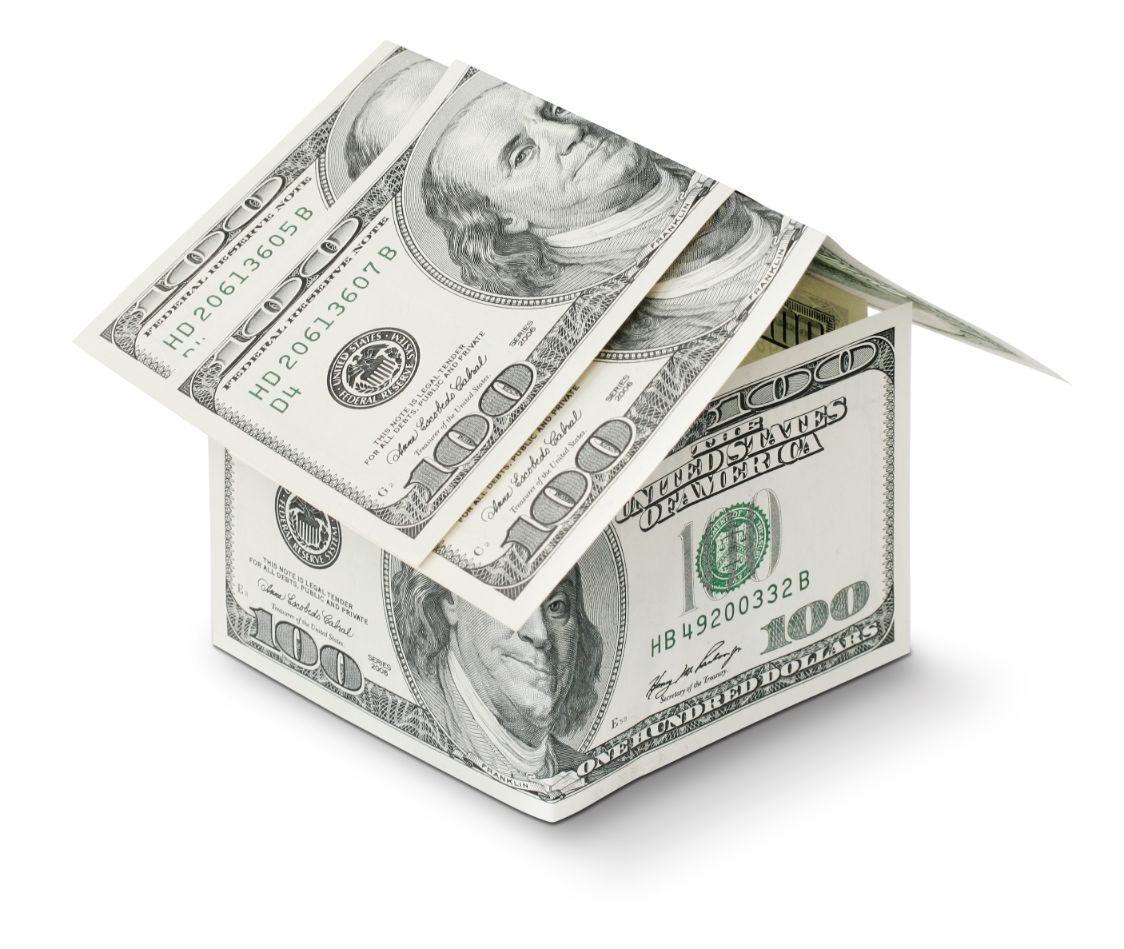 A house made out of American dollar bills