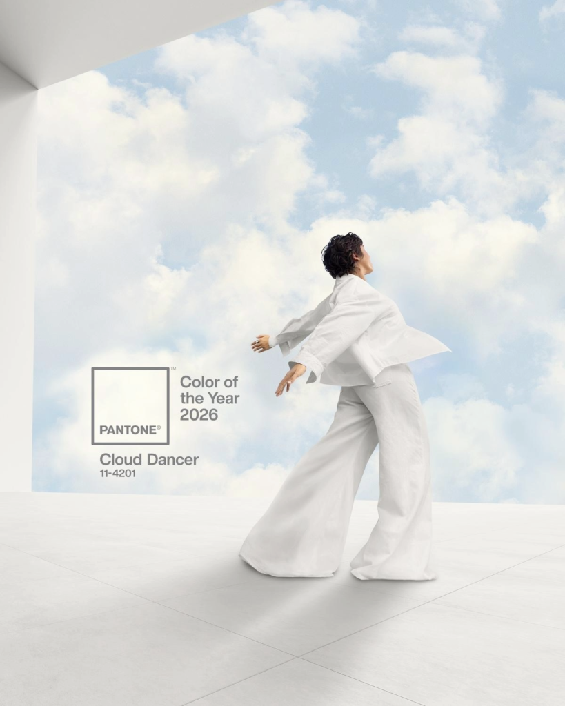 Official Pantene poster for their Colour of the Year 2026 - Cloud Dancer