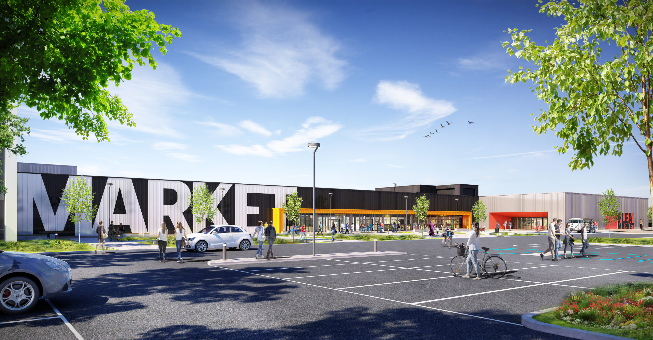 An artist's impression of the new Ellesmere Port market