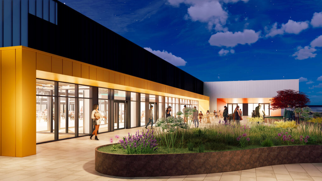 Artist's impression of the market from the outside